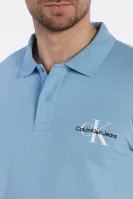 Поло/тениска с яка MONOLOGO | Regular Fit CALVIN KLEIN JEANS небесносин