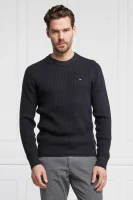 Пуловер GRID | Slim Fit Tommy Hilfiger тъмносин