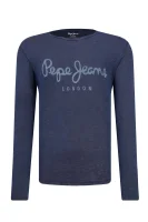 Блуза с дълъг ръкав ESSENTIAL | Slim Fit Pepe Jeans London тъмносин