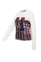 Пуловер Alkeza Heritage | Loose fit | с добавка вълна Tommy Hilfiger кремав