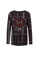 Пуловер Alfonsa | Loose fit | с добавка вълна Desigual бордо