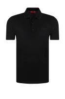 Поло/тениска с яка Polo Donos | Regular Fit HUGO черен