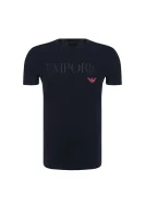 Тениска | Slim Fit Emporio Armani тъмносин