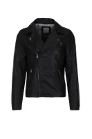 Leather Jacket GUESS черен