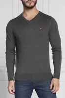 Пуловер core | Regular Fit | с добавка коприна Tommy Hilfiger графитен