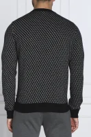 вълнен пуловер lacrimo | regular fit BOSS BLACK черен