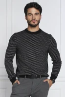 вълнен пуловер lacrimo | regular fit BOSS BLACK черен