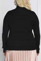 Блуза с поло яка ALGERI Plus size | Regular Fit | с добавка вълна Persona by Marina Rinaldi черен