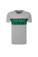 Тениска TJM SPLIT GRAPHIC | Relaxed fit Tommy Jeans сив