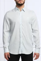 Риза COLLINS | Regular Fit с добавка лен GUESS небесносин