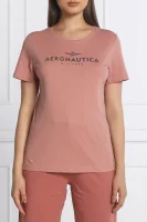 Тениска | Regular Fit Aeronautica Militare пудренорозов