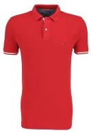 Поло/тениска с яка BASIC TIPPED | Regular Fit | pique Tommy Hilfiger червен