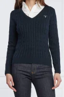 Пуловер | Slim Fit Gant тъмносин