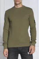 Блуза с дълъг ръкав | Regular Fit CALVIN KLEIN JEANS зелен