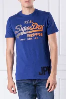 Тениска vintage logo 1st | Regular Fit Superdry син