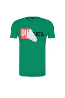 Тениска Diego | Slim Fit Diesel зелен
