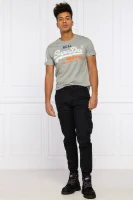 Тениска VINTAGE LOGO TRI | Slim Fit Superdry сив