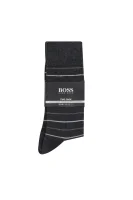 Fine Stripe 2-pack Socks BOSS BLACK графитен
