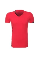 Black Line T-shirt GUESS червен