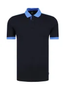 Поло/тениска с яка Phillipson 39 | Slim Fit BOSS BLACK черен