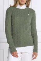 Вълнен пуловер | Regular Fit | с добавка кашмир POLO RALPH LAUREN маслинен