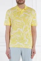 Поло/тениска с яка AlloverOcean | Regular Fit BOSS ORANGE жълт