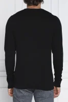 вълнен пуловер | regular fit Calvin Klein черен