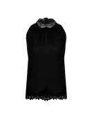 Блуза | Regular Fit | с добавка коприна Elisabetta Franchi черен