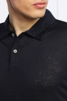 Ленено поло/тениска с яка KISMI | Regular Fit GUESS тъмносин