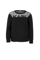 Karl Lace & Neoprene Sweat Sweatshirt Karl Lagerfeld черен
