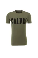 Grey Heather T-shirt CALVIN KLEIN JEANS маслинен