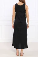 Ленена рокля DKNY черен