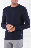 Пуловер Erec | Slim Fit | с добавка вълна BOSS BLACK тъмносин