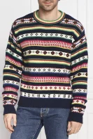 вълнен пуловер | regular fit Kenzo тъмносин