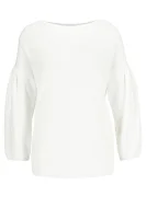 Пуловер Westona | Loose fit | с добавка коприна BOSS ORANGE бял