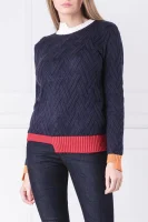Пуловер | Slim Fit | с добавка вълна Armani Exchange тъмносин