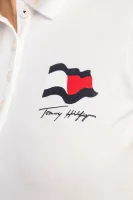 Поло/тениска с яка MOTION FLAG | Slim Fit Tommy Hilfiger бял