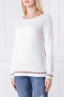 Пуловер | Regular Fit Tommy Hilfiger бял