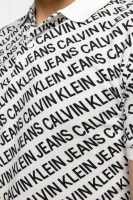 Поло/тениска с яка | Slim Fit | pique CALVIN KLEIN JEANS бял