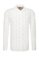 Ленена риза COLLINS | Regular Fit GUESS бял