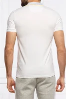 Поло/тениска с яка Paule | Slim Fit | pique BOSS GREEN бял