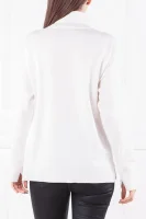 Блуза с поло яка | Relaxed fit DKNY бял
