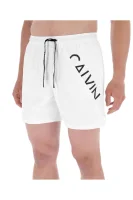 Шорти бански Core Diagonal | Regular Fit Calvin Klein Swimwear бял