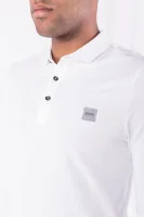 Поло/тениска с яка Passerby | Slim Fit BOSS ORANGE бял