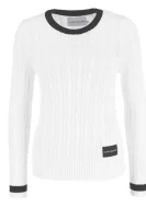 Пуловер CONTRAST | Slim Fit CALVIN KLEIN JEANS бял