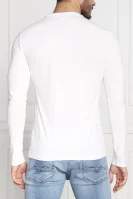 Блуза с дълъг ръкав ORIGINAL LOGO | Slim Fit GUESS бял