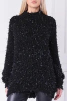 Блуза с поло яка Ihelena | Oversize fit BOSS ORANGE черен