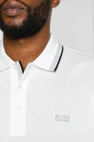 Поло/тениска с яка Paddy | Regular Fit | pique BOSS GREEN бял