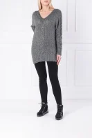 Пуловер | Regular Fit | с добавка вълна GUESS сив