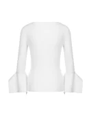 Пуловер Squary | Slim Fit HUGO бял